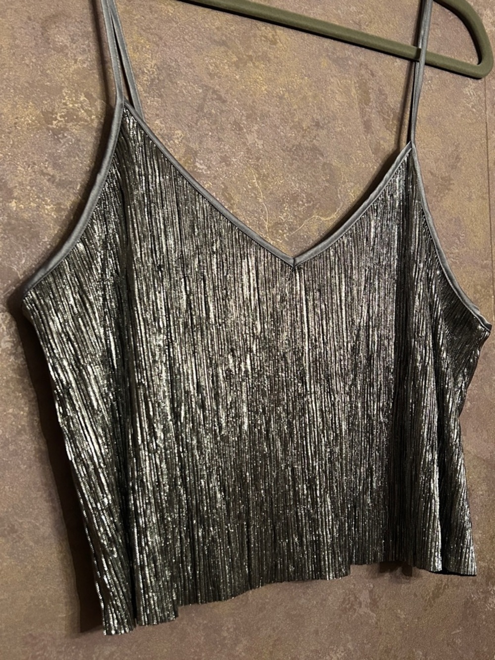 VICTORIA’S SECRET METALLIC CROP TOP - Picture 2 of 5